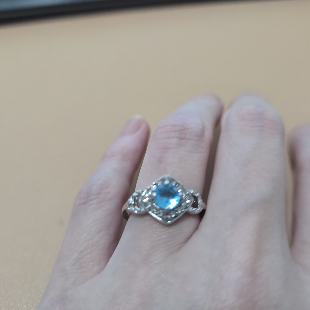 Blue Topaz Gemstone Ring